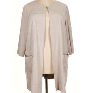 Alfani Tan Ultrasuede Cardigan